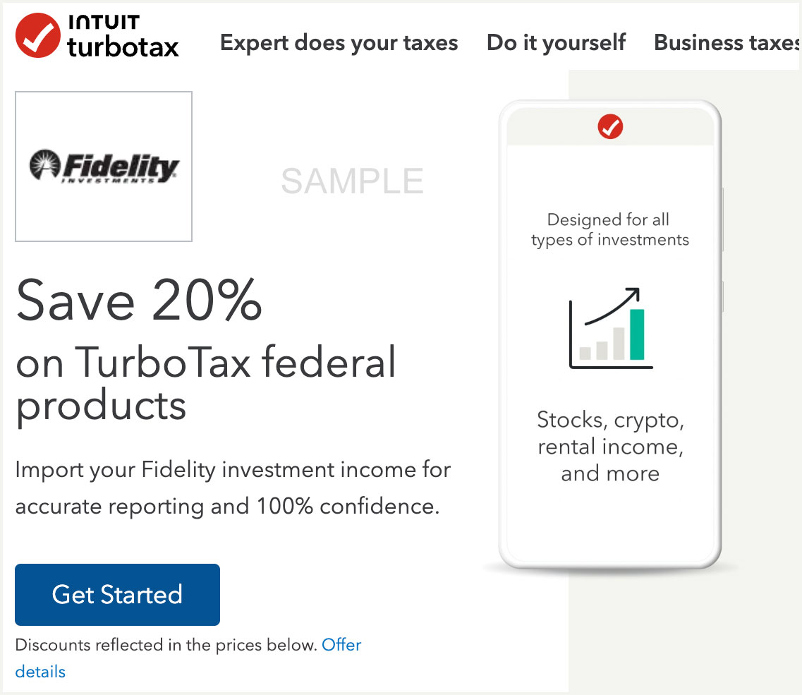 fidelity turbotax discount 20