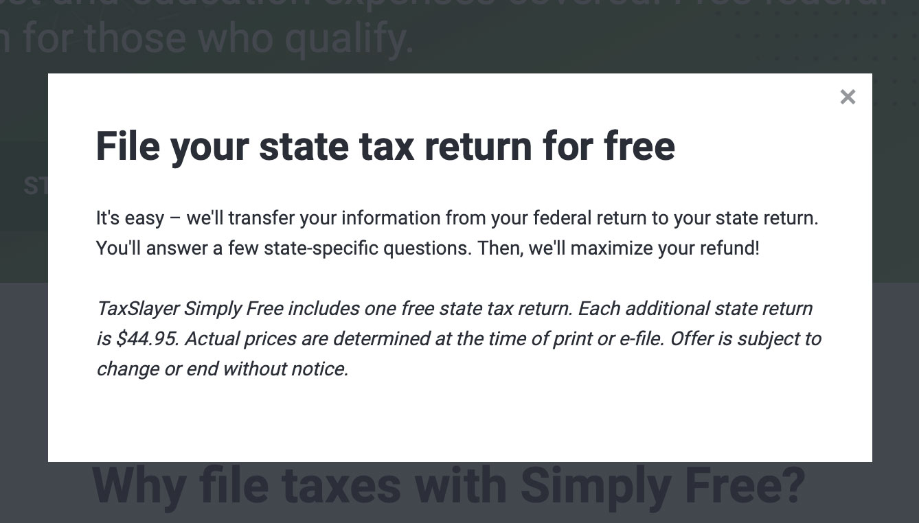 taxslayer state free