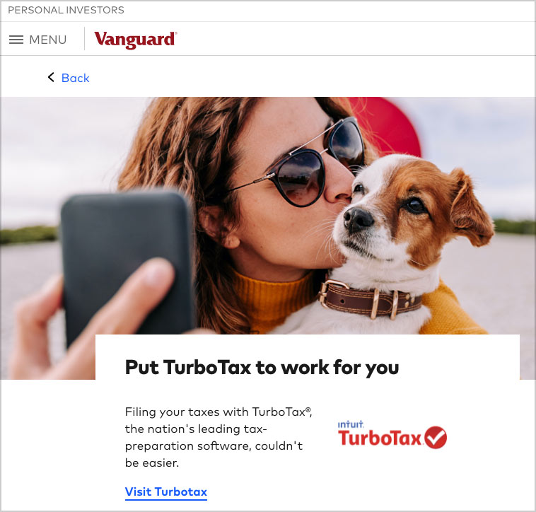 vanguard turbotax discount